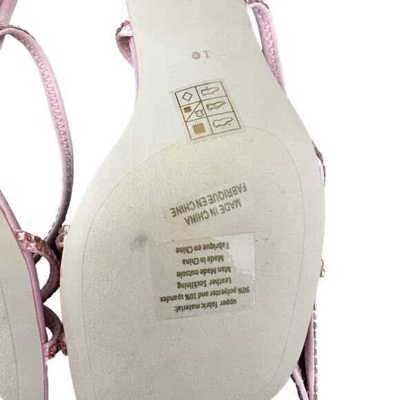 Jeffrey Campbell (Flawed) Shimmer Heel in Pink Satin NEW Size 10 - Picture 7 of 9